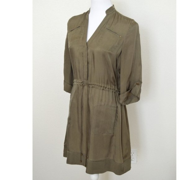 Diane Von Furstenberg olive Dress 8, like new - Picture 6 of 8